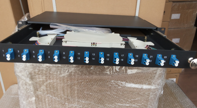 1U 19 Zoll Duplex der Gestell-Berg-Faser-Optikschalttafel-schiebend