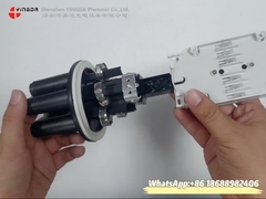 24-adriger Mini-FTTH-Kuppel-Glasfaser-Spleißverschluss, 1 ovaler 3 runder Port, Wärmeschrumpfdichtung