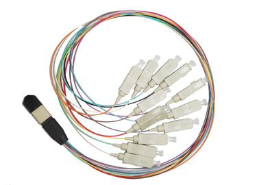 kaufen MPO APC Stecker auf FC APC Fan Out Kabel Monomode 12 Faser für Anwendungen mit hoher Dichte Online-Herstellung