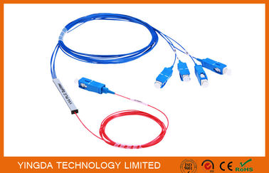 kaufen ISO-Faser Optik-Singlemode Teiler LSZH G657A PLC-Teiler-Rohr PLC SC/UPC 1x4 Online-Herstellung