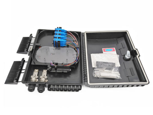 kaufen Berg-Faser-Optikteiler-Kasten FTTH IP65 Pole im Freien für Transceiverkabel 2x3mm schwarzes Sc Online-Herstellung