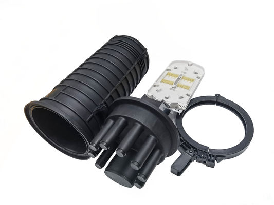 kaufen 24-144 Kerne Wärmeschrumpfkuppel Glasfaser Splice Schließung 1 oval 8 Ports IP68 für Polkanal Online-Herstellung