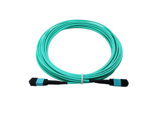kaufen 12 Glasfaser-MPO-Patch-Kabelbaugruppen OM3 40/100G Aqua 10 Meter für das Rechenzentrum Online-Herstellung