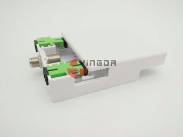 kaufen 2 Hafen-Sockel-Platte für Sc-Faser-Adapter-Faser-Optikanschlusskasten weiße ABS FTTH Online-Herstellung