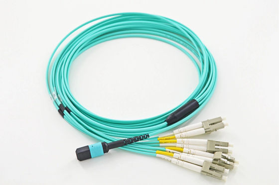 kaufen YINGDA Hochgeschwindigkeits 8Fiber MPO Männlich zu LC OM3 Fanout Patch Cord Single Mode 9/125um Breakout 100G 400G Online-Herstellung