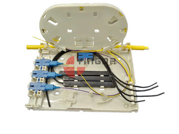 kaufen 4 Plastikweiß des Hafen-Faser-Optikbeendigungs-Kasten-OTB FTB104E für FTTH-Transceiverkabel 2*3MM Online-Herstellung