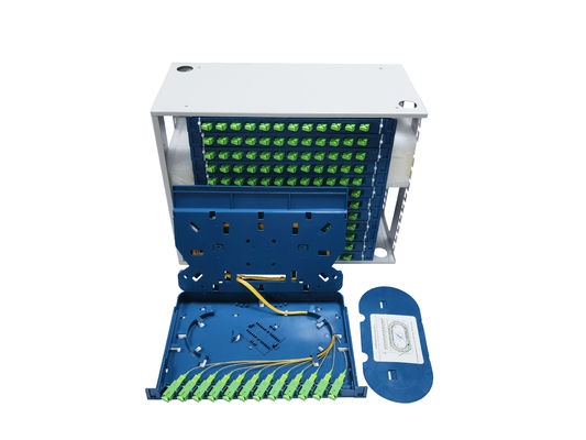 kaufen 19' Fiber Optic Patch Panel Max Kapazität 144 Fiber SC LC FC ST Anschlüsse Rack Mount mit integrierter Splice Tray 12 Port Online-Herstellung