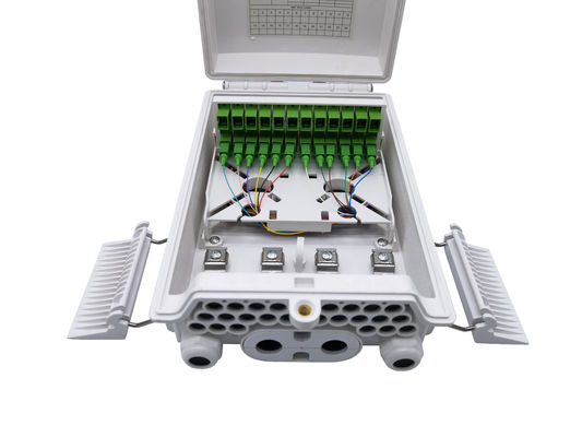 kaufen 24 Ports SC Außenwand oder Pole Mount Glasfaser Endbox IP65 Weiß für Kabelverwaltung im Freien Online-Herstellung