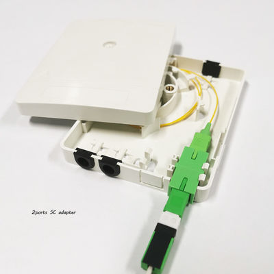 kaufen 2SC Port Fiber Optic Termination Box für FTTH-PON-Plastik-Optische Rosette SC LC-Adapter Online-Herstellung