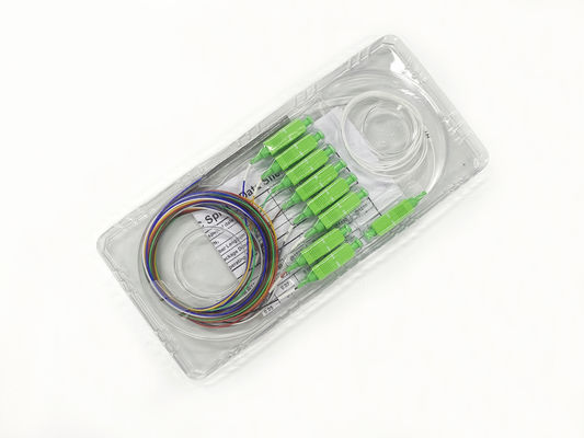 kaufen Glasfaser-PLC-Splitter 1x8 mit SC-Anschluss Farbiger Einzelmodus für PON XGPON-Netzwerk Online-Herstellung