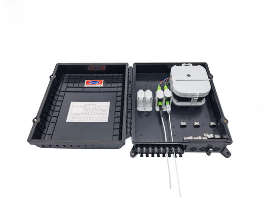kaufen 16Ports Outdoor Optical Distribution Box Black With Sc Adapters Plate For  2x3mm Flat Drop Cable Outlets PC ABS Material Online-Herstellung
