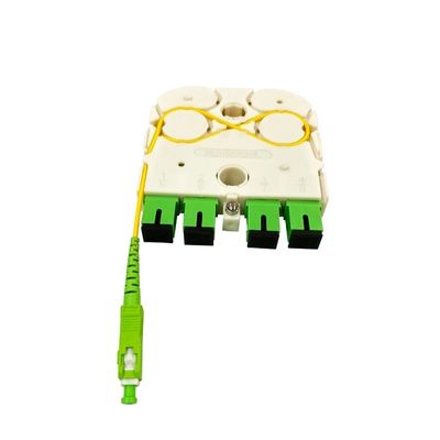 kaufen Neue FTTH Glasfaser 1x4 SC APC Mini-Kassette mit direkter Eingabe Exklusives Design LGX PLC Splitter für Russland Online-Herstellung