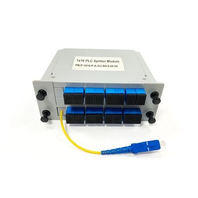 kaufen Fiber optic PLC splitter modular 1:16 1 to 16 SC/UPC  Cassette Card  with 2.0mm 1m Yellow Pigtail Online-Herstellung
