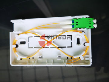 kaufen Endbenutzer-Teilnehmer-Kasten-aus optischen Fasern Plastikwand-Berg mit 2 Port-LC/APC Duplex Online-Herstellung