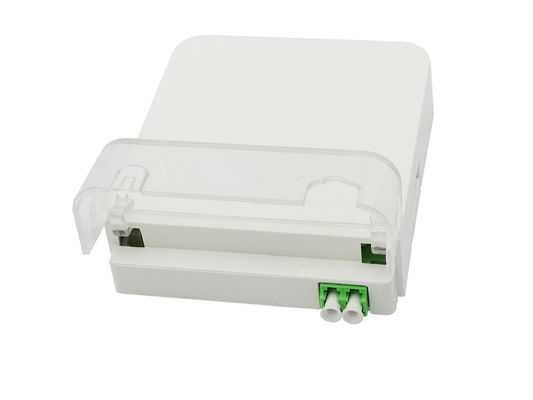 kaufen 2 Port-Duplex-FTTH Faser-Optikanschlusskasten-Wand-Ausgang IP54 Innen-ABS+PC LC/APC Online-Herstellung