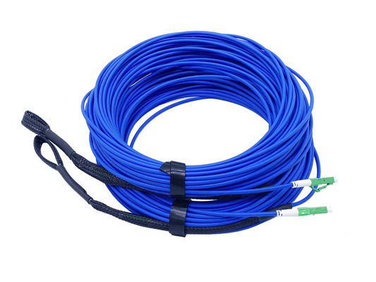 kaufen Vor beendetes FTTH gepanzertes UL V0 Faser-Optikverbindungskabel LC-APC flammhemmend Online-Herstellung