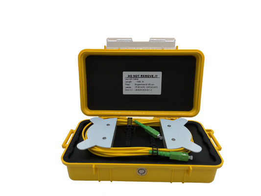 kaufen Produkteinführungs-Kabel-Kasten 1KM der Faser-Optik-OTDR Monomode- St. G.652D Corning Sc-FC LC Online-Herstellung