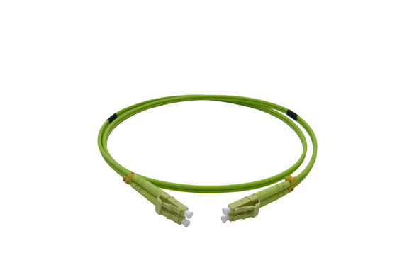 kaufen Verbindungskabel-Pullover LC-zipcord 100G 40G Data Centers OM5 optisches Kabelnetzwerk-Grün 1M 3mm LSZH Online-Herstellung