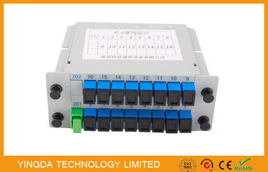 kaufen 1260 - 1650 Nanometer Lgx 1 * multi Faser des Kanal-16 Optik-PLC-Teiler 1 x Schlitz 16 2 Online-Herstellung