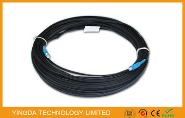 kaufen 1 selbsttragendes FTTH Verbindungskabel Sc des Kern-- Sc-Faser-Optiktransceiverkabel-Schwarzes FRP LSZH Online-Herstellung