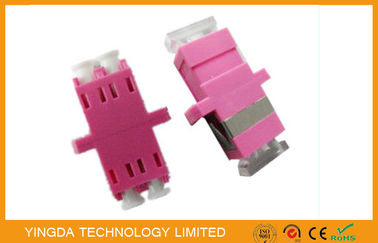 kaufen Lc-Duplex OM4, LC-Lichtwellenleiter-Adapter-purpurrote Viererkabel-Plastikfasern Online-Herstellung