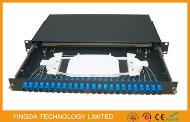 kaufen 1U 48 Hafen Sc-Duplex-Flugschreiber-Faser-Optikschalttafel Slding-Fach-Art der Faser-24 Online-Herstellung