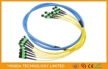 kaufen Gelbes 3D prüfte 96 Kabel der Faser-MTP MPO, Lichtwellenleiter-Versammlungen Online-Herstellung