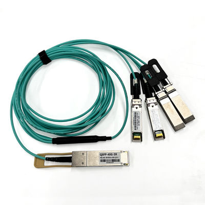 850nm 40G QSFP+ bis 4 X 10G SFP+ AOC Aktivoptisches Kabel 5m OM3 8Kernmodul Sfp bis Sfp Kabel