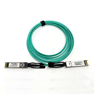 25G SFP28 Aktive optische Kabel 50/125 OM3 MM 3,0 mm AOC Kabel Aqua Farbe 10 Mts