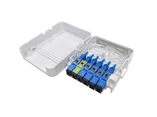 Glasfaserabschlussbox mit 1X5-Splitter für FTTH-Wandmontage zu Hause und im Freien