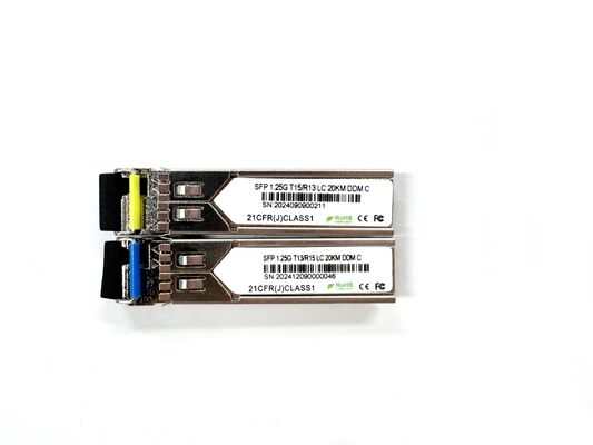 SFP 1.25G Fiber Optic Transceiver 5KM TX1310 RX1550 Dual LC DDM Optical Module Short Distance